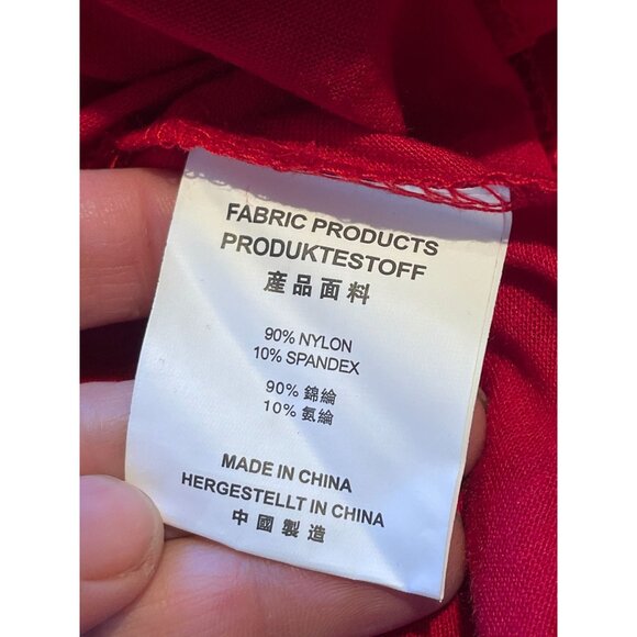 Red Lace Cocktail Dress - Retro A-Line Party Dress - Scalloped Neck Short Sleeve - Picture 8 of 8